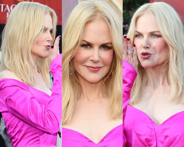 Nieruchoma twarz Nicole Kidman posyła buziaczki z festiwalu filmowego... (ZDJĘCIA)