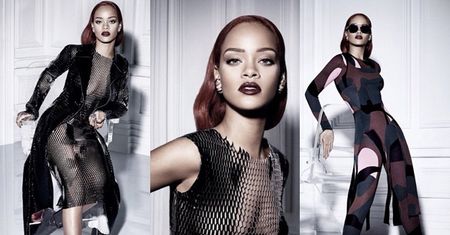 Rihanna pozuje dla Diora w sukience z siatki (FOTO)