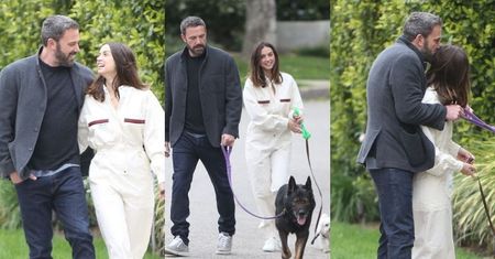 "Nieustraszeni" Ben Affleck i Ana de Armas nie przejmują się epidemią i spacerują z psami w Los Angeles (ZDJĘCIA)