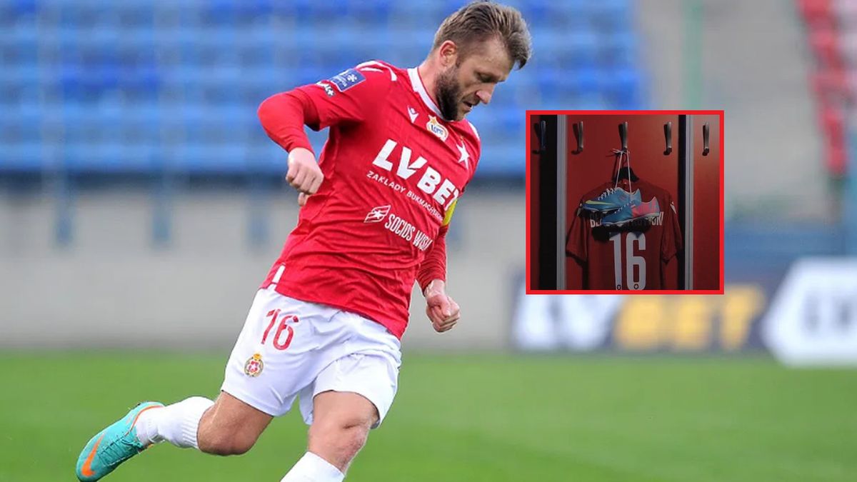 WP SportoweFakty / WP SportoweFakty / Krzysztof Porębski / twitter.com/WislaKrakowSA / Na zdjęciu: Jakub Błaszczykowski (na małym foto: szatnia Wisły Kraków)