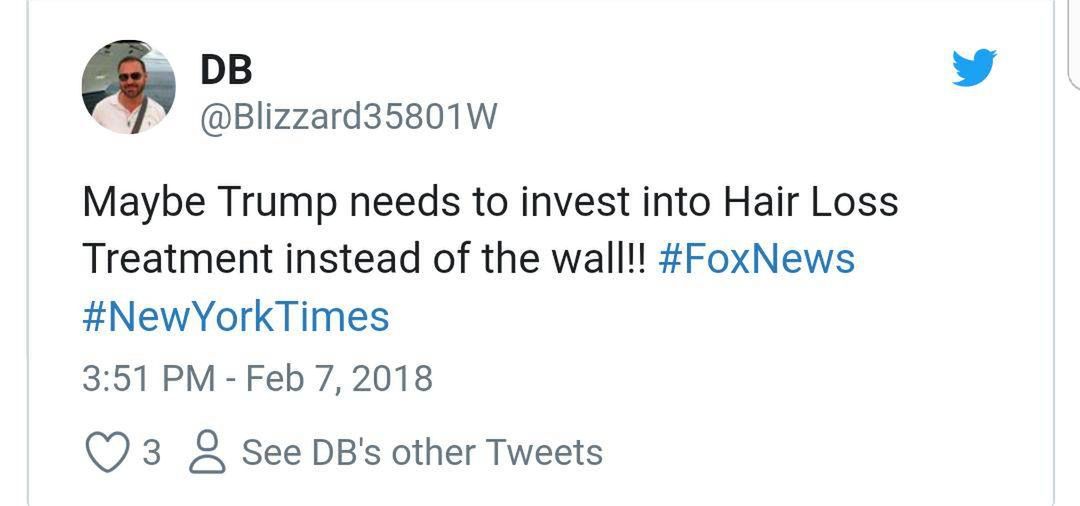 Twitter, Donald Trump włosy