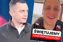 Wojciech Bojanowski z TVN24 pokazał, jak go cieszy polska niepodległość. Internauci: "Co ty w szyję dajesz?"