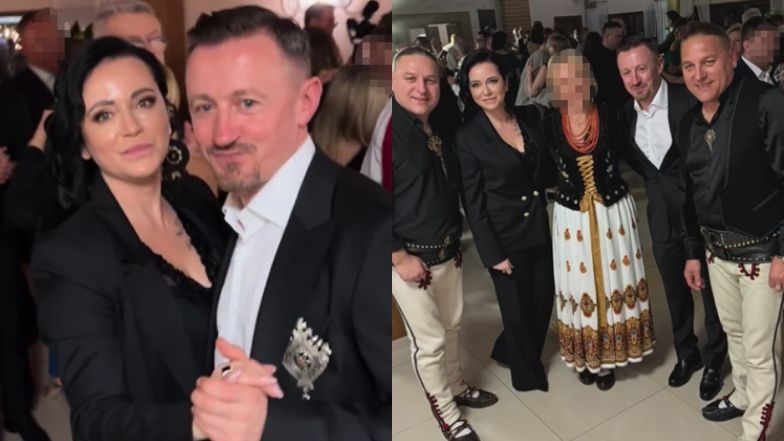 Adam Małysz zabrał żonę na bal u braci Golec. Izabela zaprezentowała się w KLASYCZNEJ czerni (WIDEO)