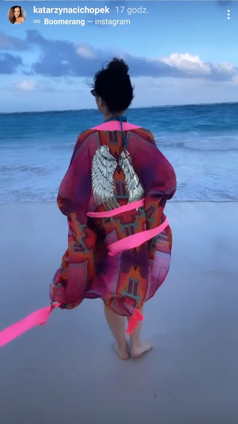Kasia Cichopek na plaży