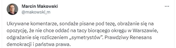 Komentarz Marcina Makowskiego