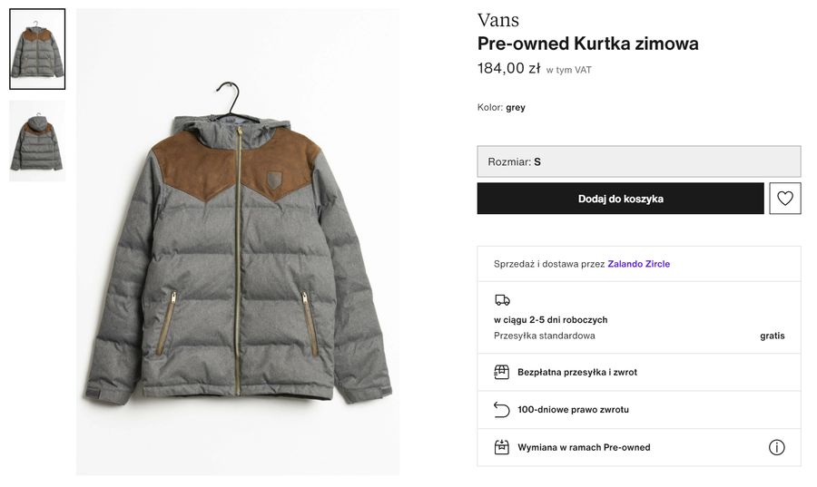 Ile kosztują rzeczy w Zalando Pre-Owned? 