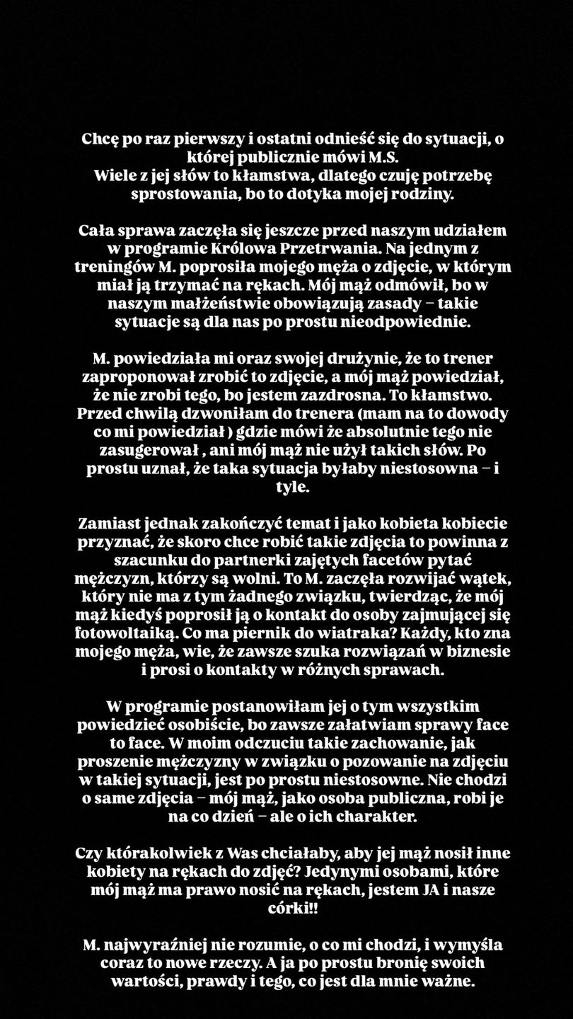 Eliza Trybała odpowiada Mariannie Schreiber