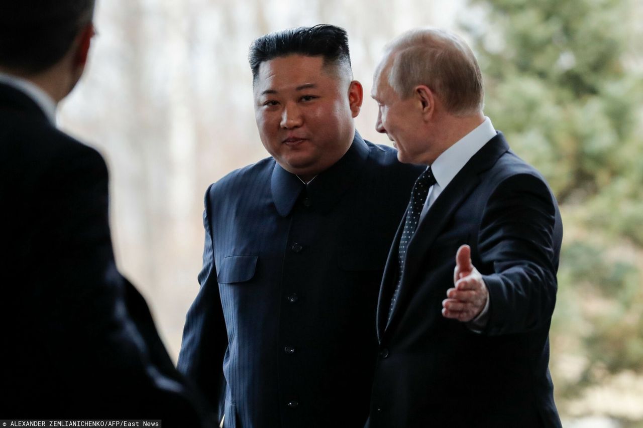 Kim Jong Un with Vladimir Putin