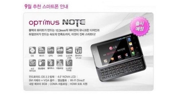 LG Optimus Note | Fot. juggly.cn