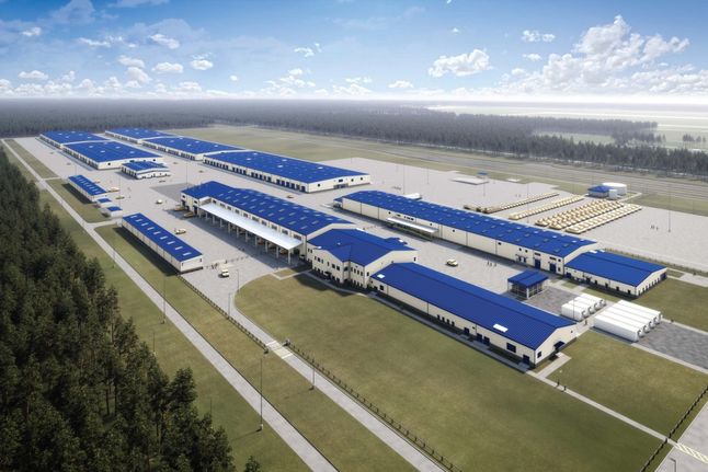 Wizualizacja magazynu Army Prepositioned Stock w Powidzu