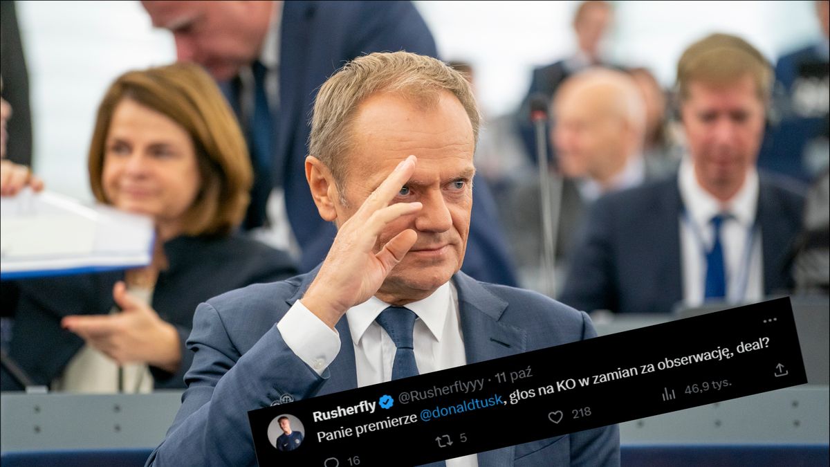 Internauta poprosił Donalda Tuska o obserwację na X-ie