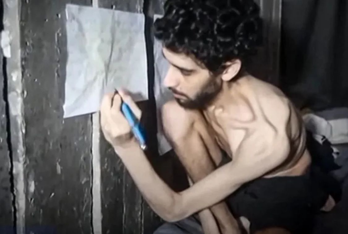 Głodzony przez Hamas izraelski zakładnik Evyatar David