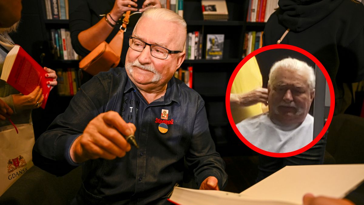 Lech Wałęsa znów w rękach ulubionego fryzjera
