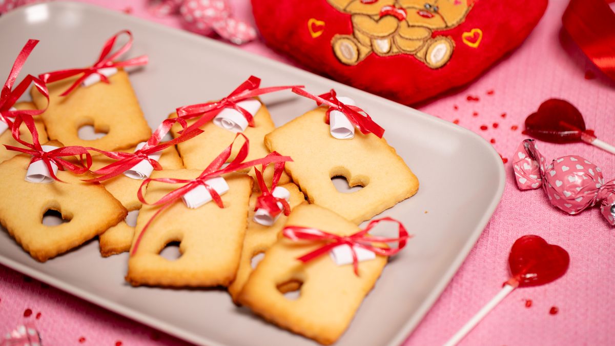 Ciasteczka walentynkowe z wiadomością