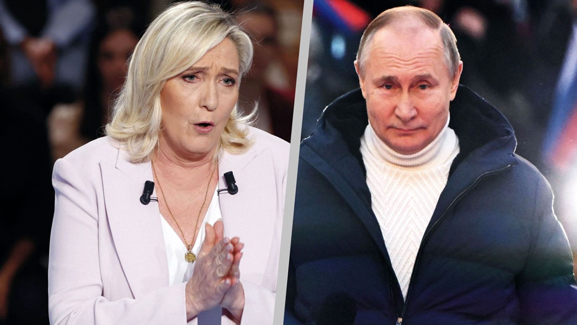 Marine Le Pen i Władimir Putin