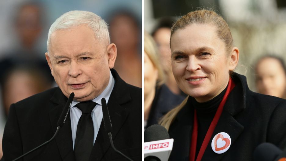 Jarosław Kaczyński i Barbara Nowacka