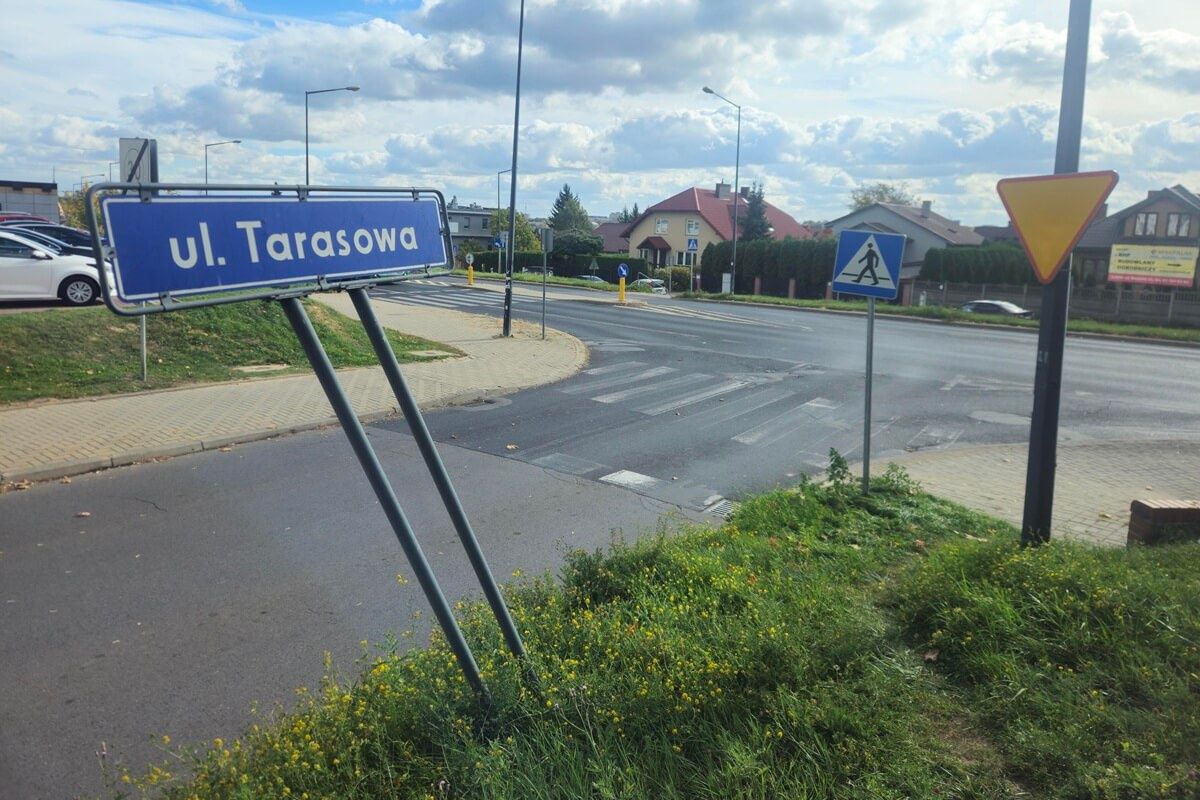 Skrzyżowanie ul. Willowej z ul. Tarasową w Lublinie