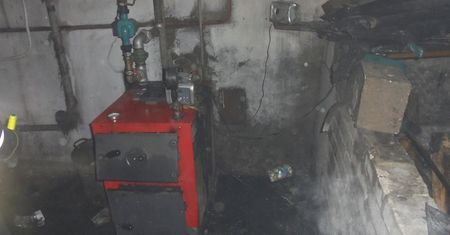 Pożar w budynku jednorodzinnym