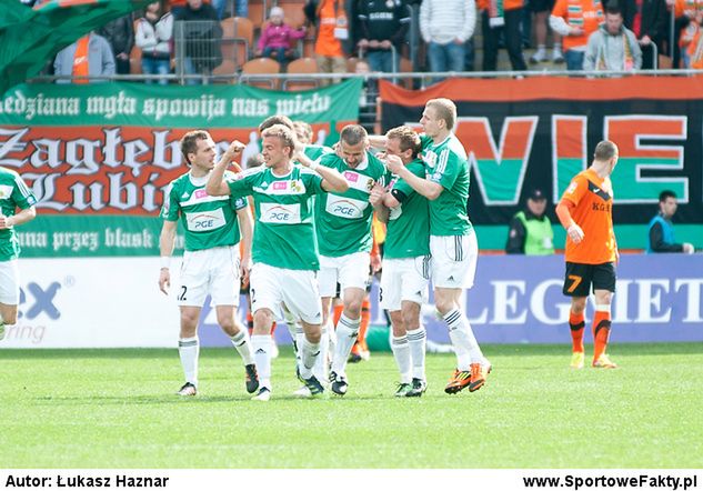 GKS cieszy się po bramce zdobytej przez Barana