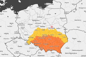 Pomarańczowy kolor pojawił się na mapie. IMGW wydało alerty