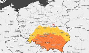 Pomarańczowy kolor pojawił się na mapie. IMGW wydało alerty