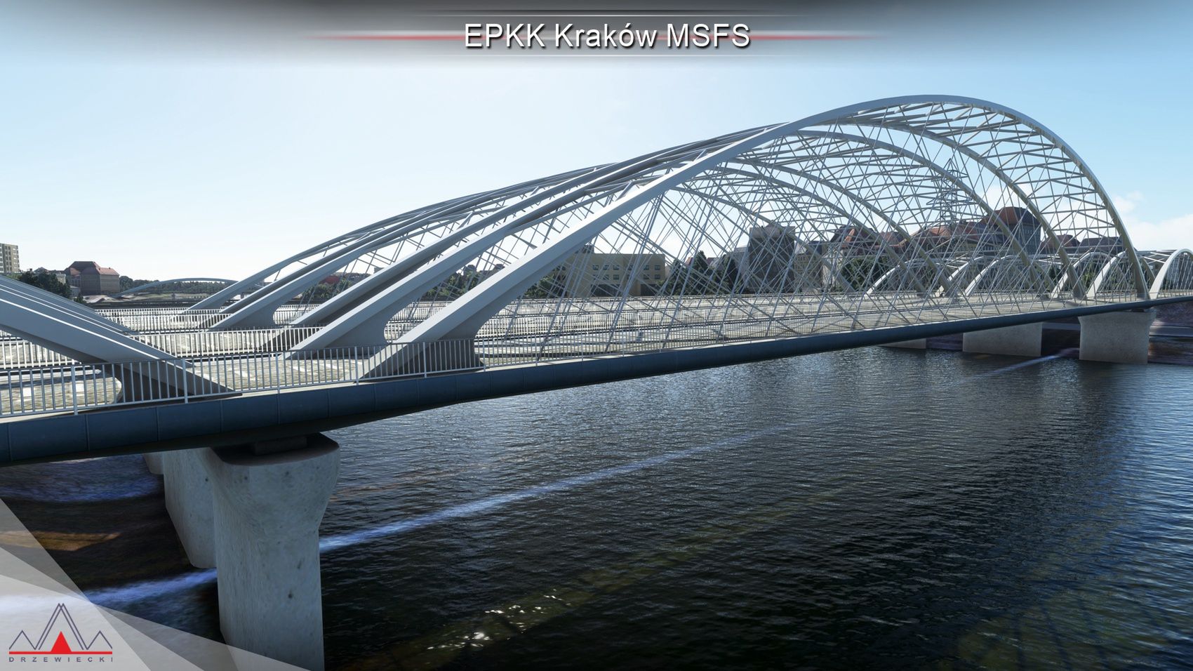 Kraków w Microsoft Flight Simulator.