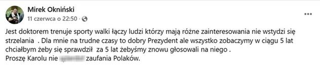 Fot. Facebook/Mirek Okniński
