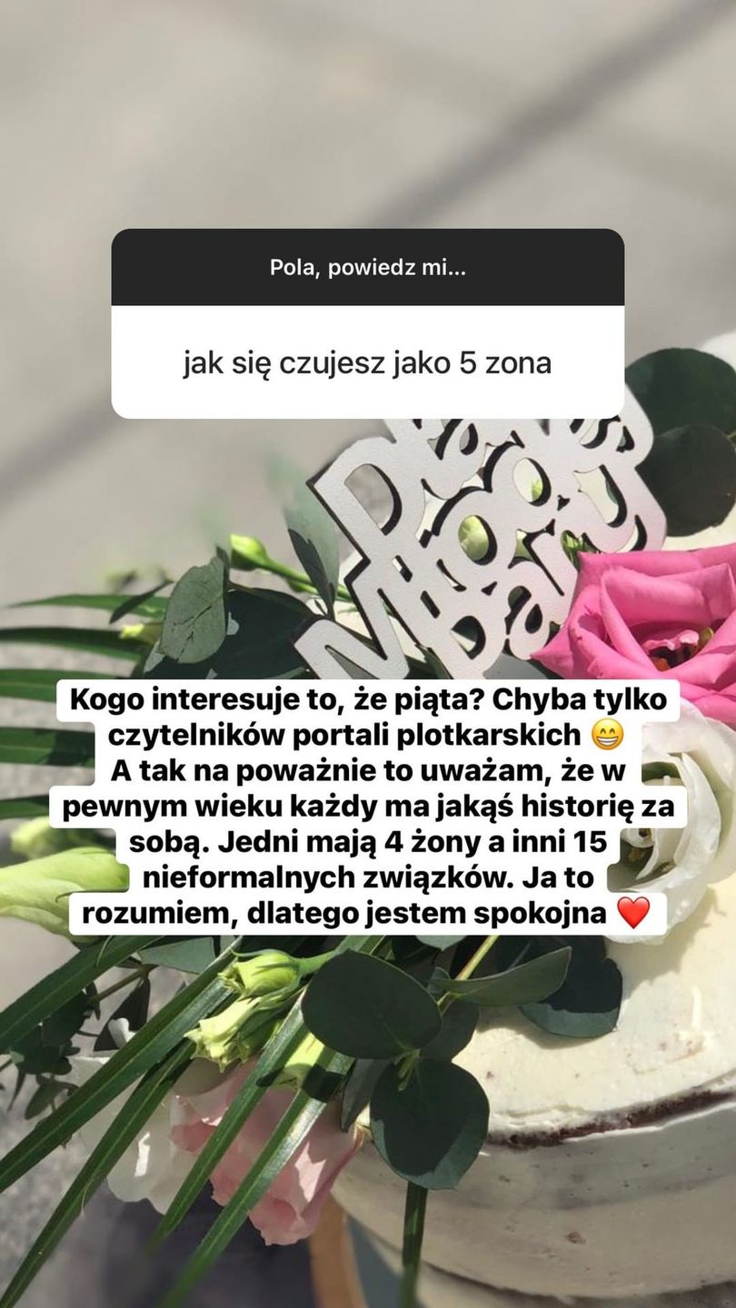 Pola Wiśniewska o byciu piątą żoną