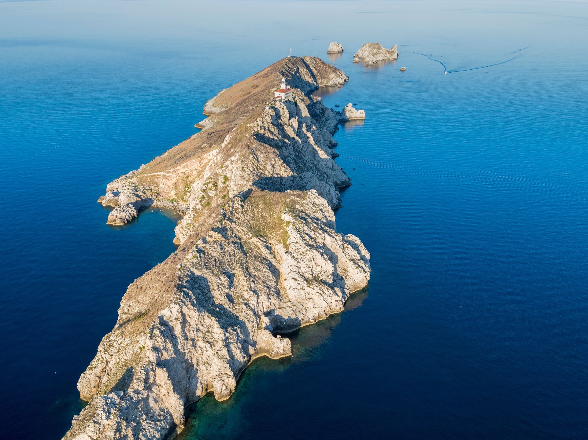 Palagruža z lotu ptaka.