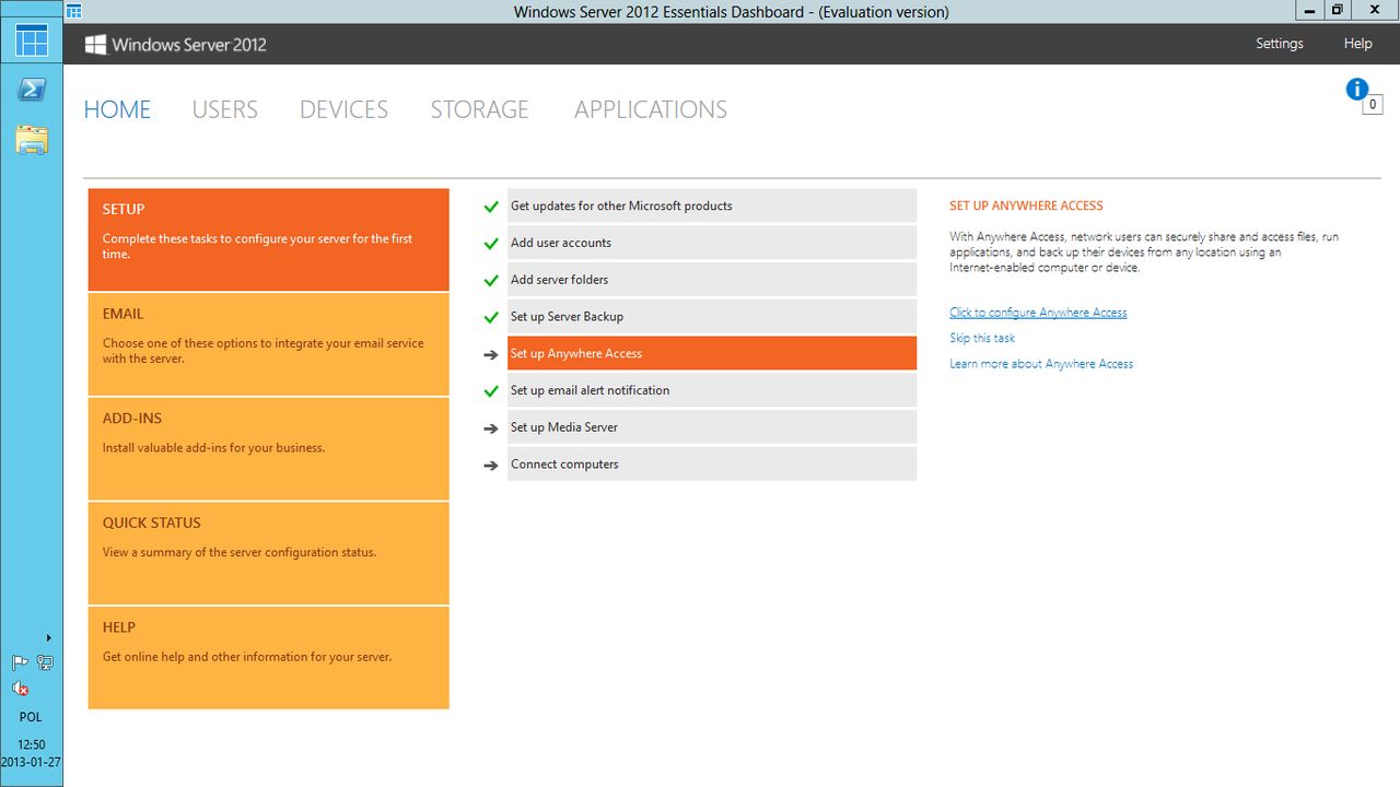 Anywhere Access w Windows Server 2012 Essentials