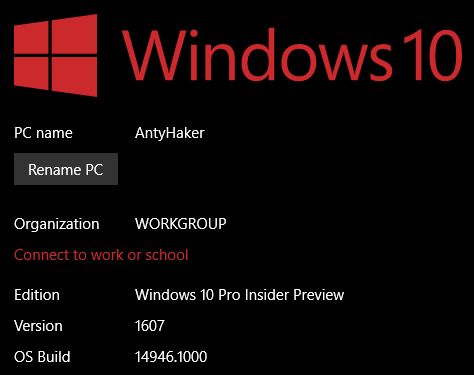 Format systemu już za mną, toteż powróciłem do testowania – Windows 10 w bliźniaczych kompilacjach 14946