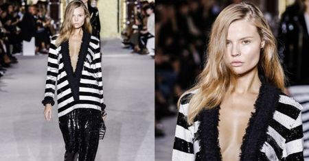 Magdalena Frąckowiak na wybiegu Balmain