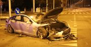 Lublin: Nocny wypadek. Kierowca tesli nie ustąpił pierwszeństwa