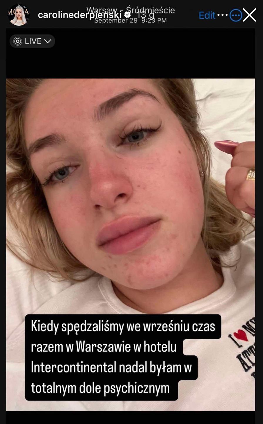 Caroline Derpienski ujawnia kulisy burzliwego związku
