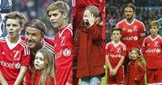 David Beckham pozuje z synami i córeczką na stadionie (ZDJĘCIA)