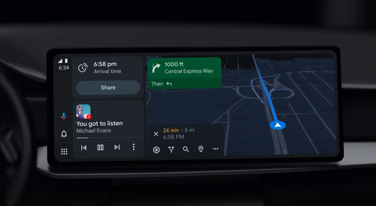 Android Auto: interfejs Coolwalk już działa, tyle że w becie