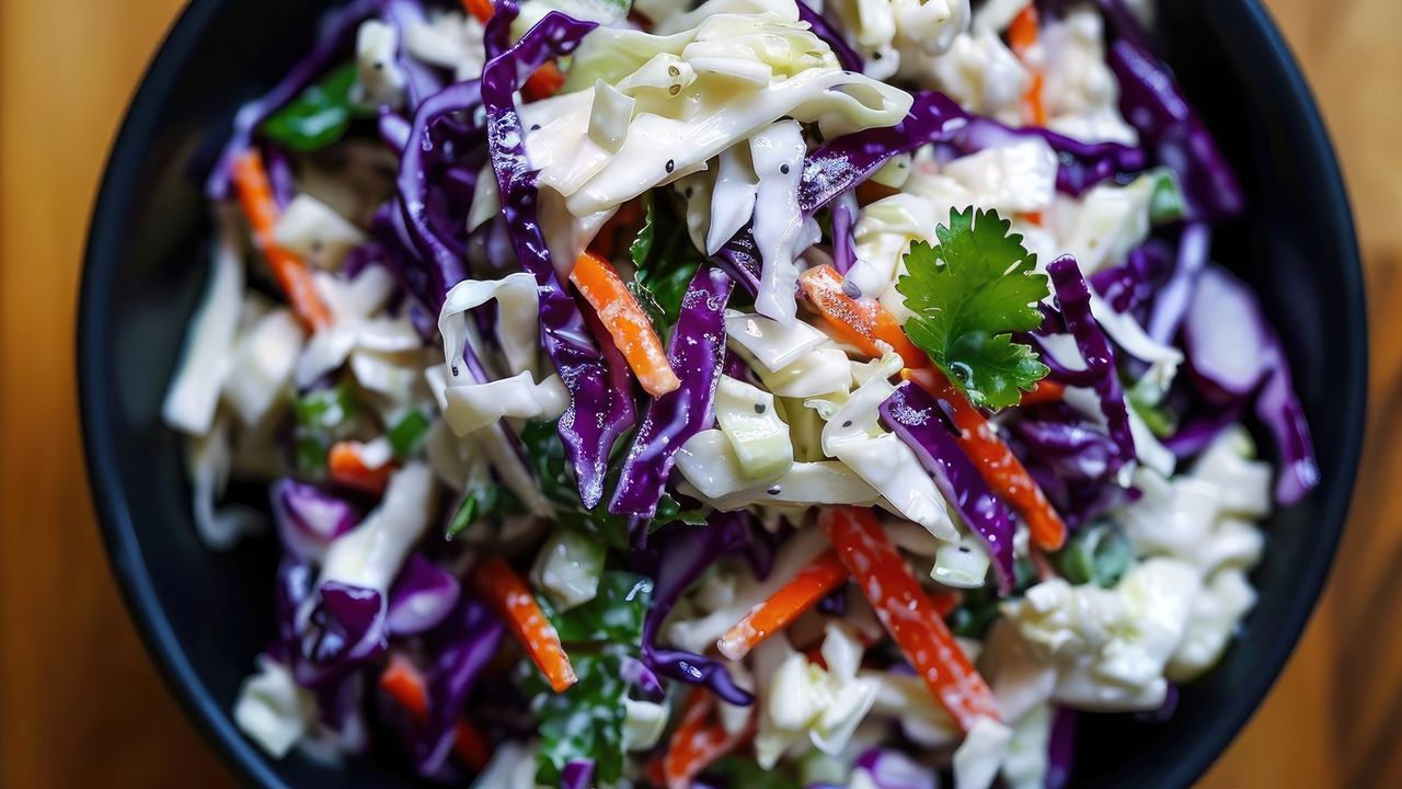 Tricolore cabbage salad: A versatile addition to your lunch table