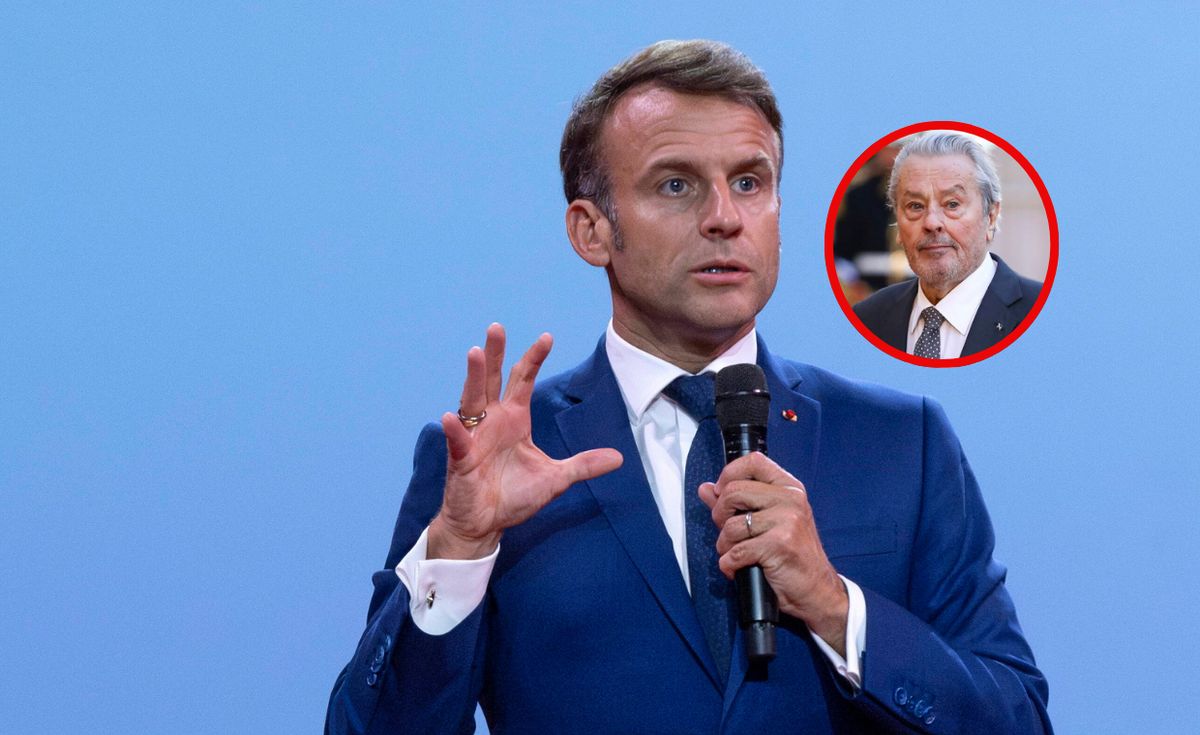 alain delon, emmanuel macron, francja, aktor Zareagował na śmierć Delona. Poruszające słowa Macrona