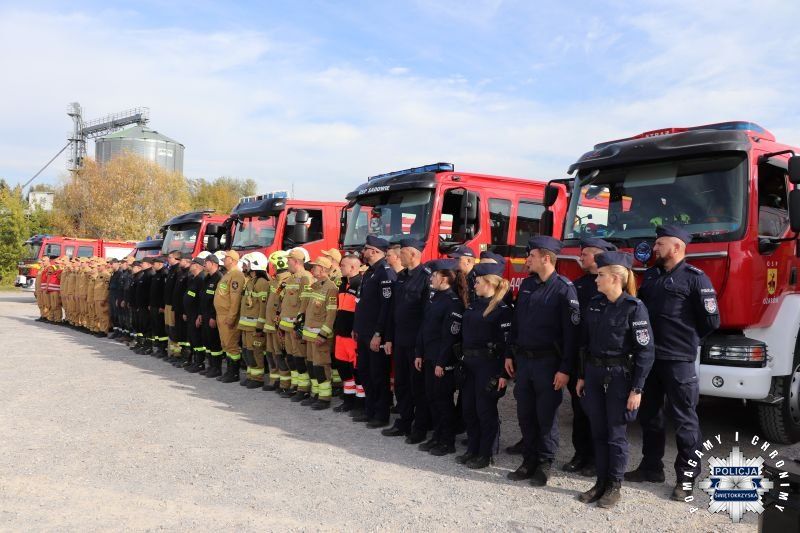 Opatowscy policjanci sprawdzili procedury podczas ćwiczeń kompleksowych „Silos 2026”