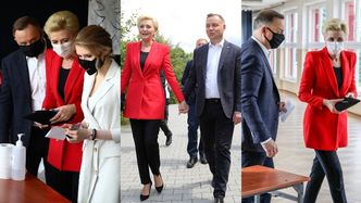 Andrzej Duda zmierza do lokalu wyborczego razem z żoną Agatą i córką Kingą (ZDJĘCIA)