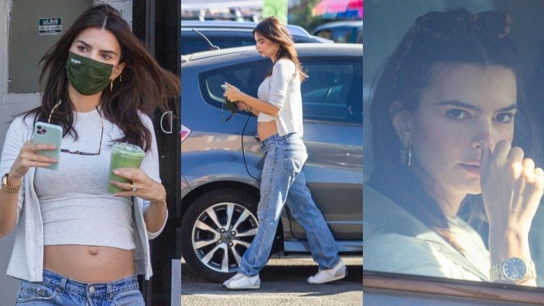 Emily Ratajkowski eksponuje ciążowy brzuch, spacerując po Los Angeles
