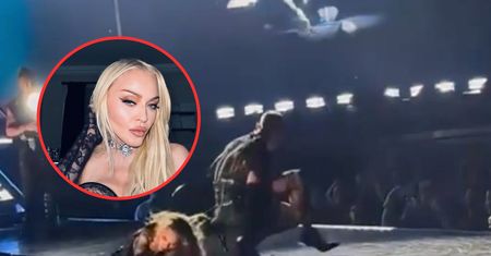 Upadek Madonny. Wywróciła się na scenie, internauci znaleźli winnego
