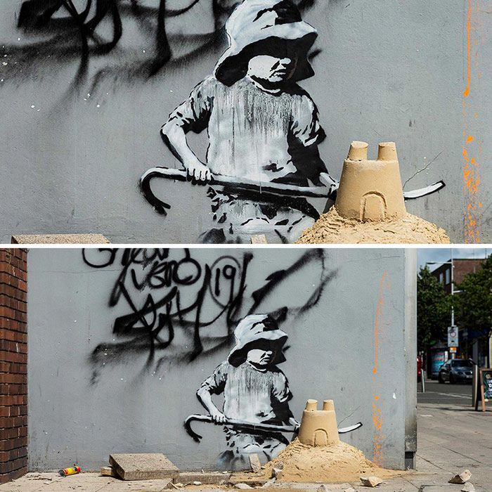 Banksy wybrał się na wakacje i zostawił po sobie ślady. Oto jego najnowsze prace 7