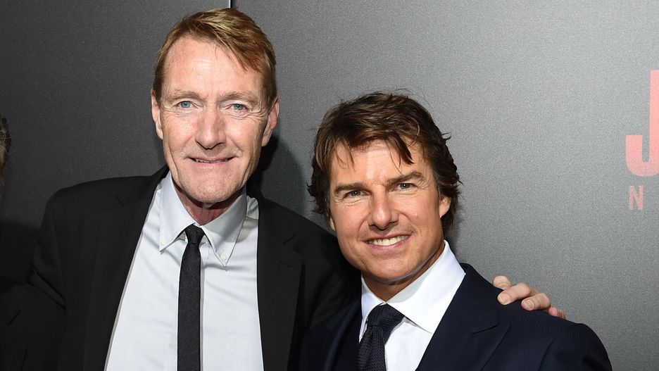 Pisarz Lee Child z Tomem Cruisem, filmowym wcieleniem Jacka Reachera.