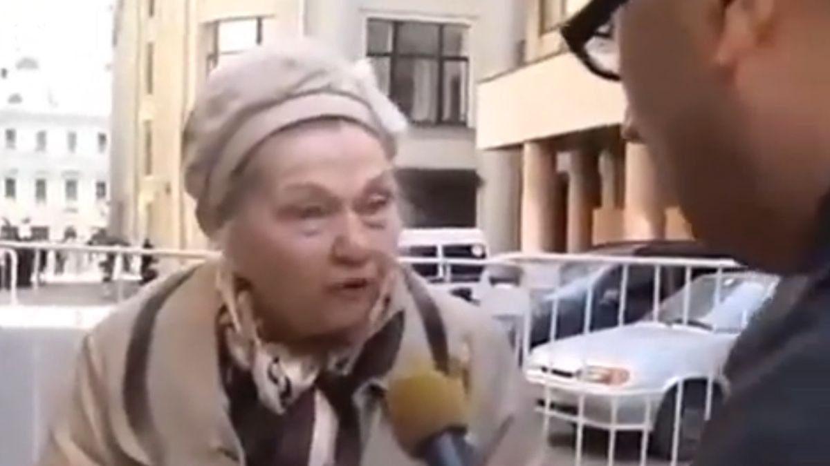 82-letnia Rosjanka rozprawia się z Putinem