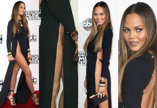 Chrissy Teigen BEZ MAJTEK na czerwonym dywanie (ZDJĘCIA)