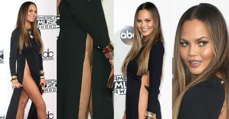 Chrissy Teigen BEZ MAJTEK na czerwonym dywanie (ZDJĘCIA)