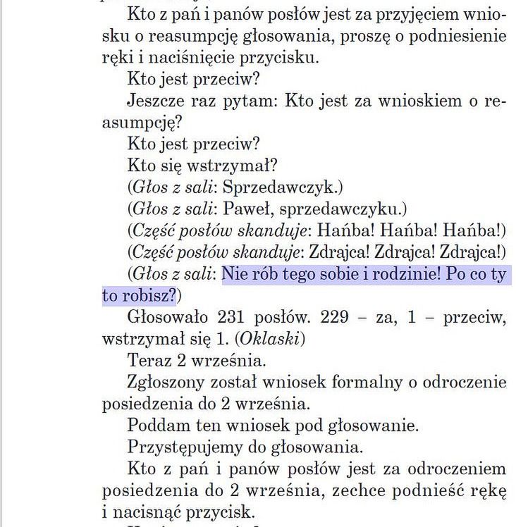 Stenogram z posiedzenia Sejmu