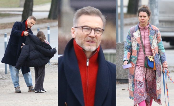 Krystian Wieczorek podczas rodzinnego wypadu na miasto